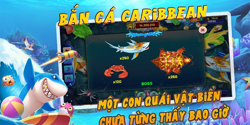 Bắn cá Caribe sở hữu đồ họa 3D vô cùng bắt mắt 